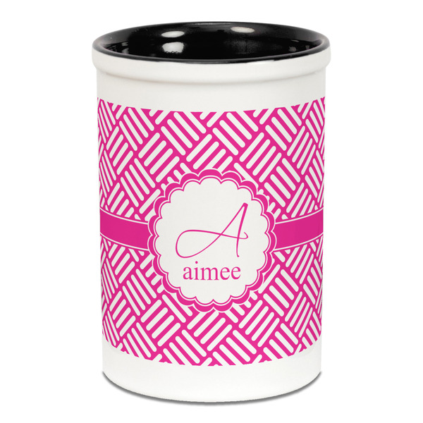 Square Weave Pencil Holder - Black