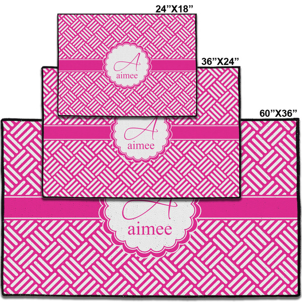 Square Weave Personalized Door Mat - Group Parent IMF