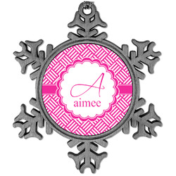 Square Weave Vintage Snowflake Ornament (Personalized)