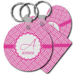 Square Weave Plastic Keychain (Personalized)