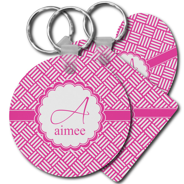 Custom Square Weave Plastic Keychain (Personalized)