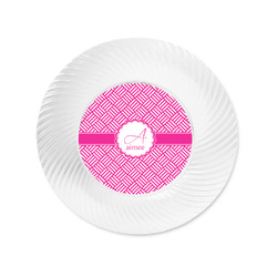 Square Weave Plastic Party Appetizer & Dessert Plates - 6" (Personalized)