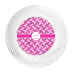 Square Weave Plastic Party Dinner Plates - 10" (Personalized)