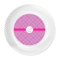 Square Weave Plastic Party Dinner Plates - 10" (Personalized)