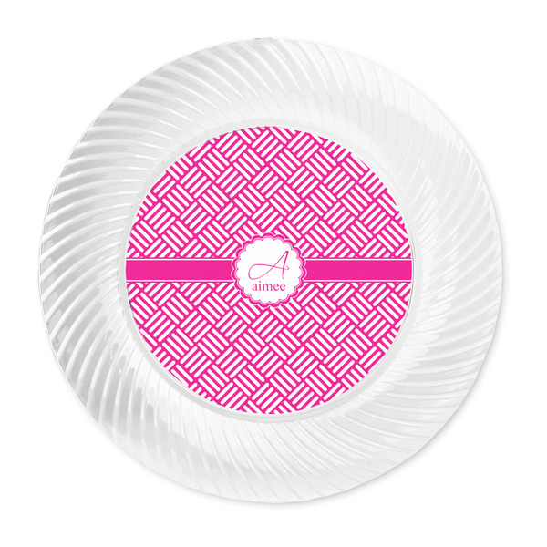 Square Weave Plastic Party Dinner Plates - Approval