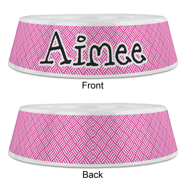 Square Weave Plastic Pet Bowls - Large - APPROVAL