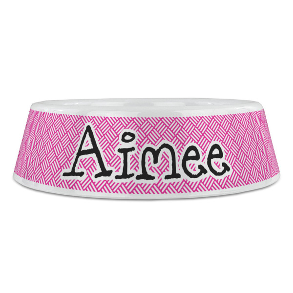 Square Weave Plastic Pet Bowls - Large - FRONT