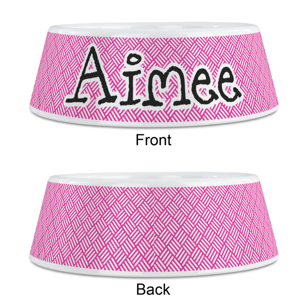 Square Weave Plastic Pet Bowls - Medium - APPROVAL