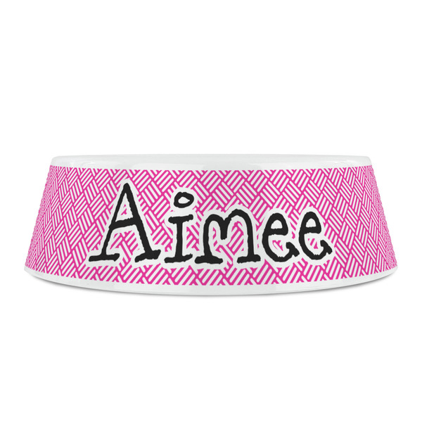 Square Weave Plastic Pet Bowls - Small - FRONT