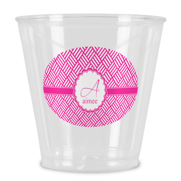 Custom Square Weave Plastic Shot Glass (Personalized)