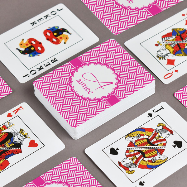 Square Weave Playing Cards - Front & Back View