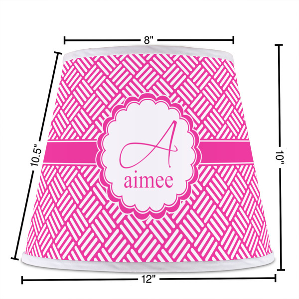 Square Weave Poly Film Empire Lampshade - Dimensions