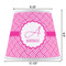 Square Weave Poly Film Empire Lampshade - Dimensions