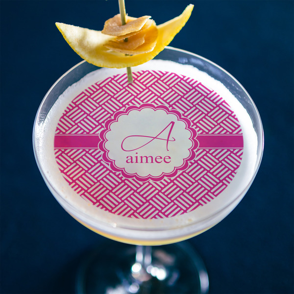 Square Weave Printed Drink Topper - Large - In Context