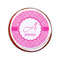 Square Weave Printed Icing Circle - Small - On Cookie