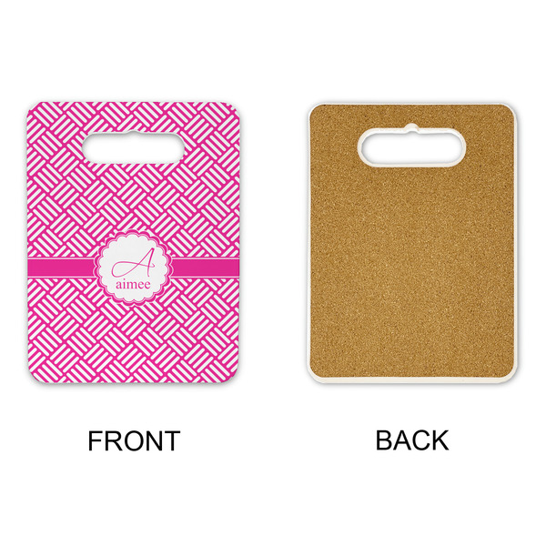 Square Weave Rectangle Trivet with Handle - APPROVAL