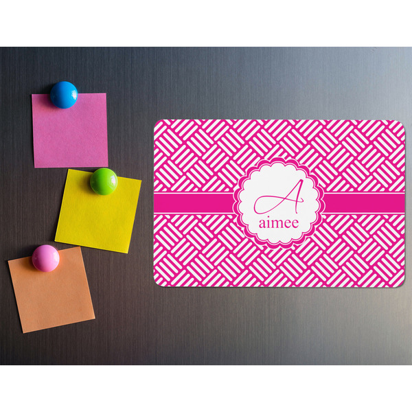 Square Weave Rectangular Fridge Magnet - LIFESTYLE