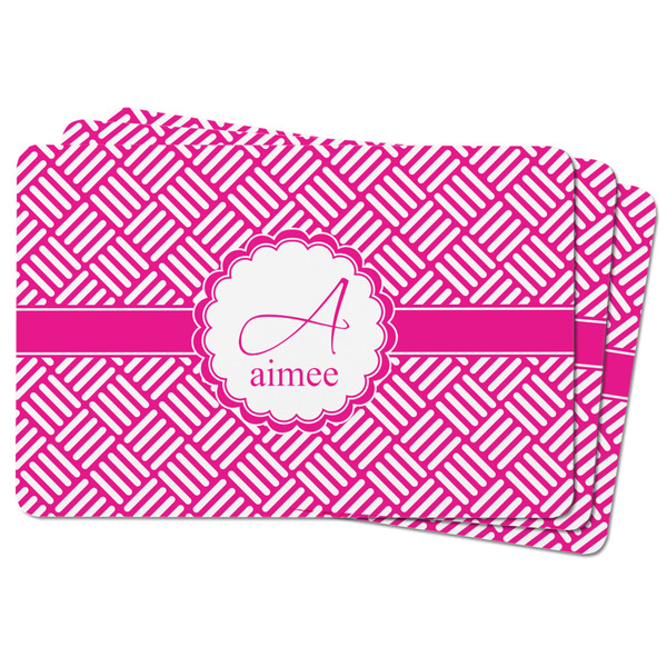 Square Weave Rectangular Fridge Magnet - THREE