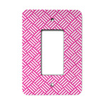 Square Weave Rocker Style Light Switch Cover - Single Switch