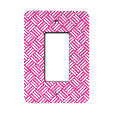 Square Weave Rocker Style Light Switch Cover (Personalized)