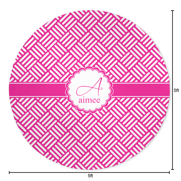 Square Weave Round Area Rug - Size