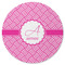 Square Weave Round Rubber Backed Coaster (Personalized)