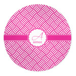 Square Weave 5' Round Indoor Area Rug (Personalized)