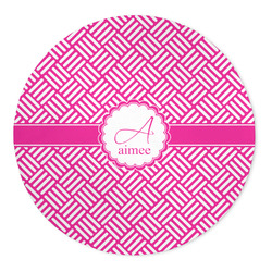 Square Weave 5' Round Indoor Area Rug (Personalized)