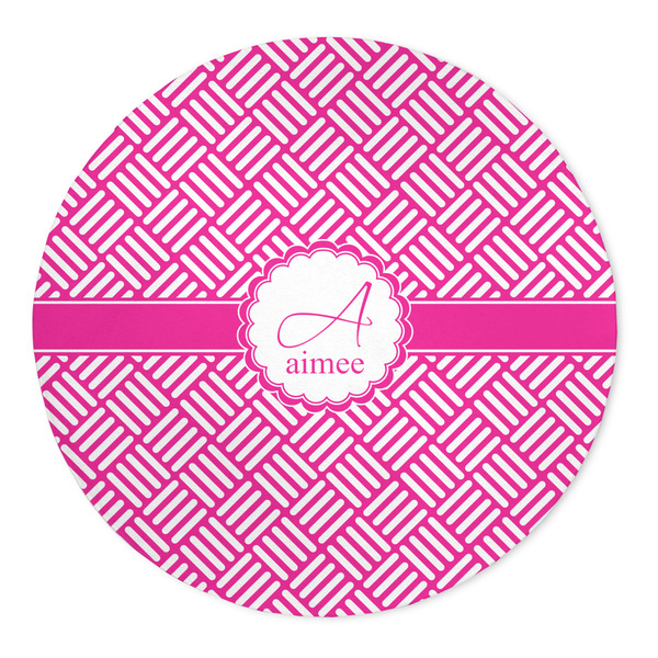 Custom Square Weave 5' Round Indoor Area Rug (Personalized)