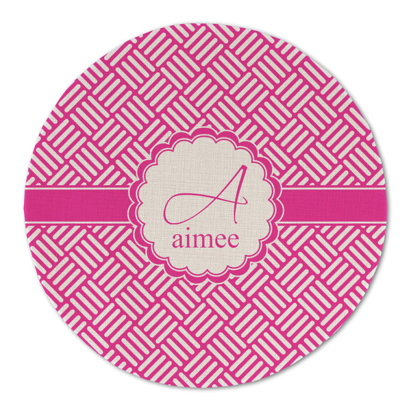 Custom Square Weave Round Linen Placemat - Single Sided (Personalized)