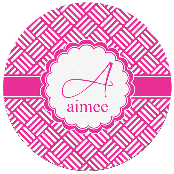 Square Weave Round Mousepad - APPROVAL