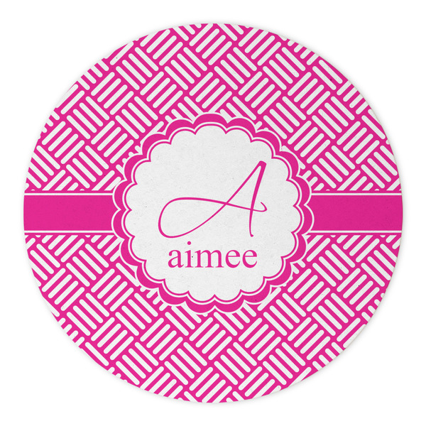 Square Weave Round Paper Coaster - Approval