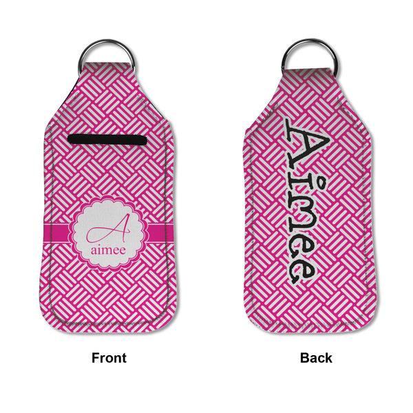 Square Weave Sanitizer Holder Keychain - Large APPROVAL (Flat)