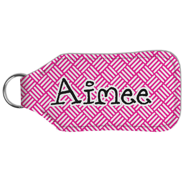 Square Weave Sanitizer Holder Keychain - Large (Back)