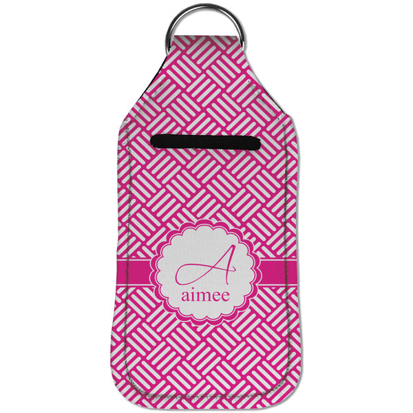 Square Weave Sanitizer Holder Keychain - Large (Front)