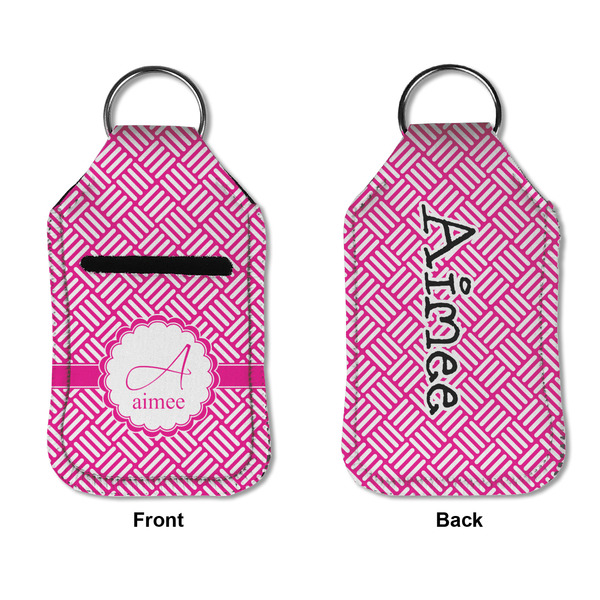 Square Weave Sanitizer Holder Keychain - Small APPROVAL (Flat)