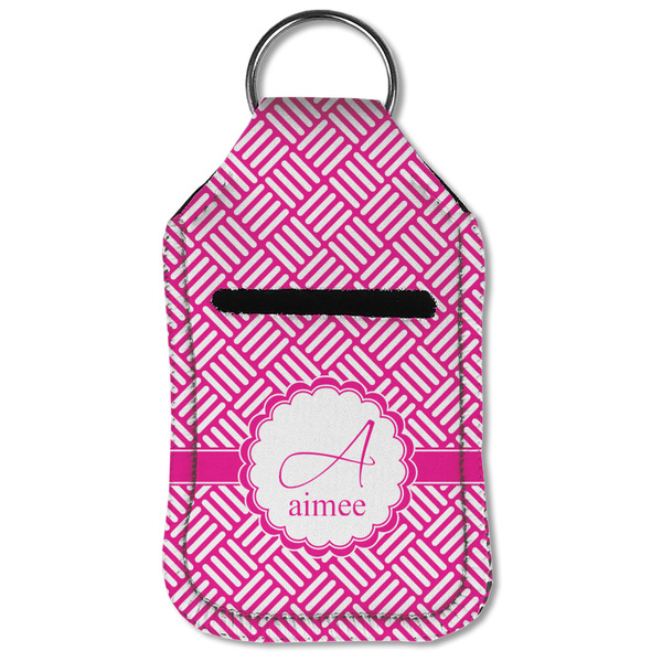Square Weave Sanitizer Holder Keychain - Small (Front Flat)