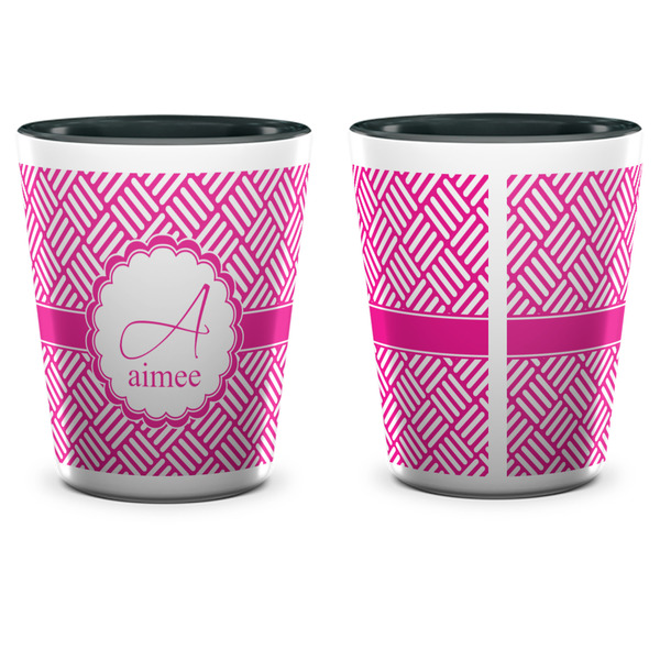 Square Weave Shot Glass - Two Tone - APPROVAL