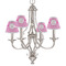 Square Weave Small Chandelier Shade - LIFESTYLE (on chandelier)