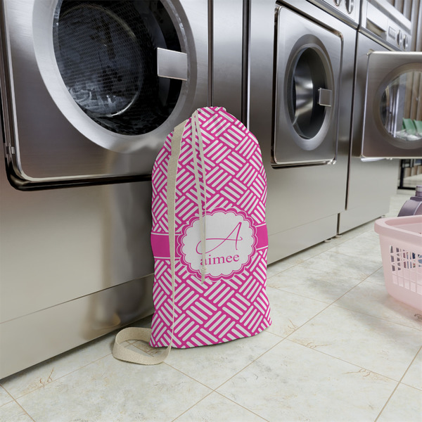 Square Weave Small Landry Bag - In Context