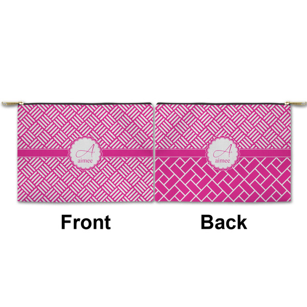 Square Weave Small Zipper Pouch Approval (Front and Back)