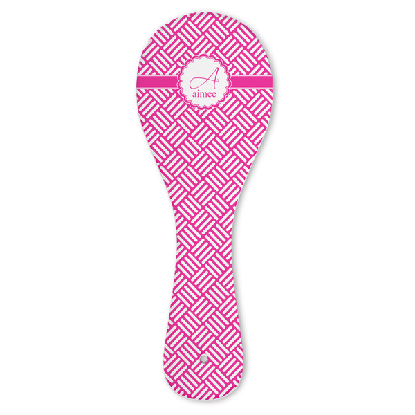 Custom Square Weave Ceramic Spoon Rest (Personalized)