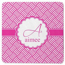 Square Weave Square Rubber Backed Coaster (Personalized)
