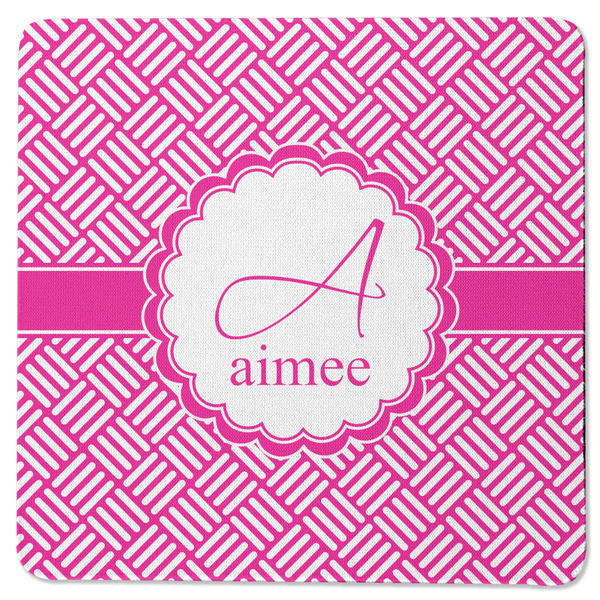Square Weave Square Coaster Rubber Back - Single