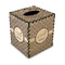 Square Weave Square Tissue Box Covers - Wood - Front