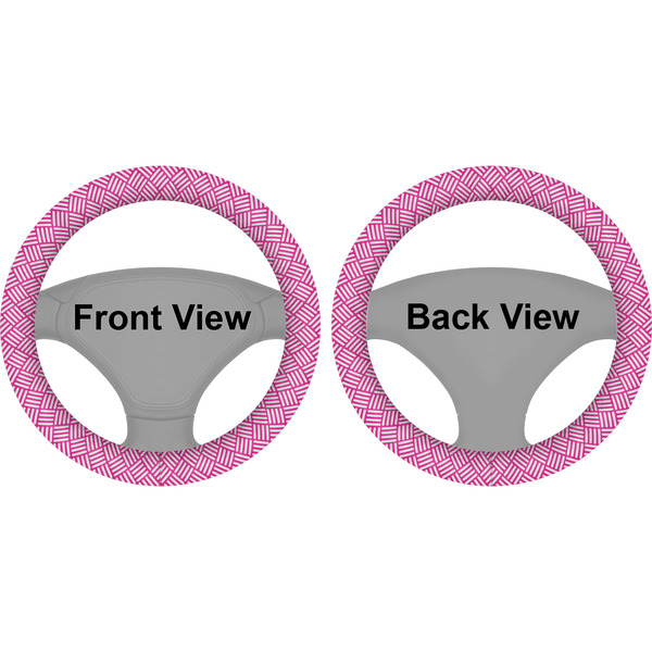 Square Weave Steering Wheel Cover- Front and Back