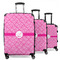 Square Weave 3 Piece Luggage Set - 20" Carry On, 24" Medium Checked, 28" Large Checked (Personalized)