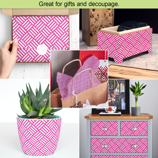 Square Weave Tissue Paper - In Use Collage