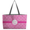 Square Weave Tote w/Black Handles - Front View
