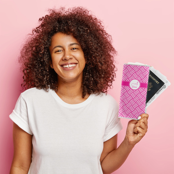 Square Weave Vinyl Document Holder - LIFESTYLE